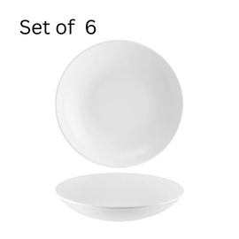 Bonna Diamond Deep Plate Set of 6 – 250mm 1300ml Dinnerware Large Plate