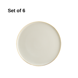 Bonna Sand Hygge round plate 280x18mm porcelain set of 6 with reactive glaze, durable and microwave-safe, perfect for mains, pasta, and shared meals.