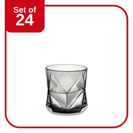 Bormioli Rocco Cassiopea Water Glass 330 ml Onyx set of 24 with faceted design