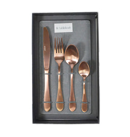 TABLEKRAFT SOHO ROSE CUTLERY SET 16pc 18/10