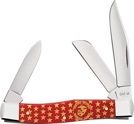 Case Cutlery Usmc¬ Embellished Smooth Red