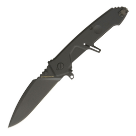 Extrema Ratio MF2 Folder, a 6-inch closed pocket knife featuring a N690 stainless cobalt steel drop point blade with black anodized aluminum handles and a reversible pocket clip