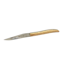 Laguiole En Aubrac Backpacker's Folding Pocket Knife (12cm) - Oak Wood. This traditional French pocket knife features a stainless steel blade and a beautiful oak wood handle.  Perfect for picnics, camping, or any outdoor adventure.