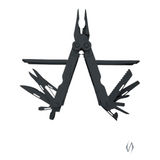 Gray handle SOG TERMINUS pocket knife with black blade