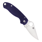 SPYDERCO PARA 3 Compression Lock Pocket Knife. Features a 3-inch black finish Bohler M390 stainless steel blade and Copper Shred carbon fiber handle.