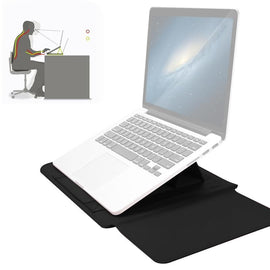 Universal Waterproof Laptop Bag Set With Handle Stand Pen Holder Winders Mouse & Charger Bags - Black