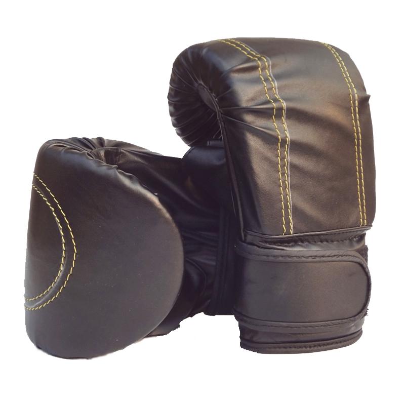 Half-Finger Boxing Gloves For Adults - Ideal For Fighting And Punching - Black