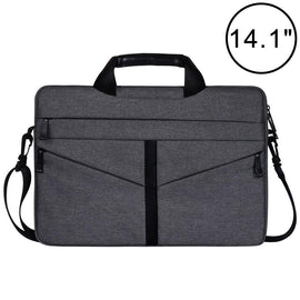 Stylish Zipper Laptop Bag with Shoulder Strap - Durable & Breathable - Dark Gray