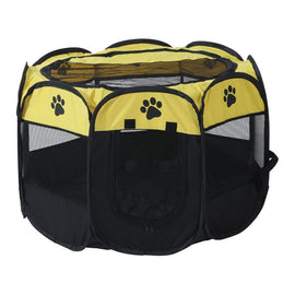 Portable Pet Playpen with Oxford Cloth, Foldable Octagon Dog & Cat Tent, Indoor & Outdoor Use size 91*91*58cm
