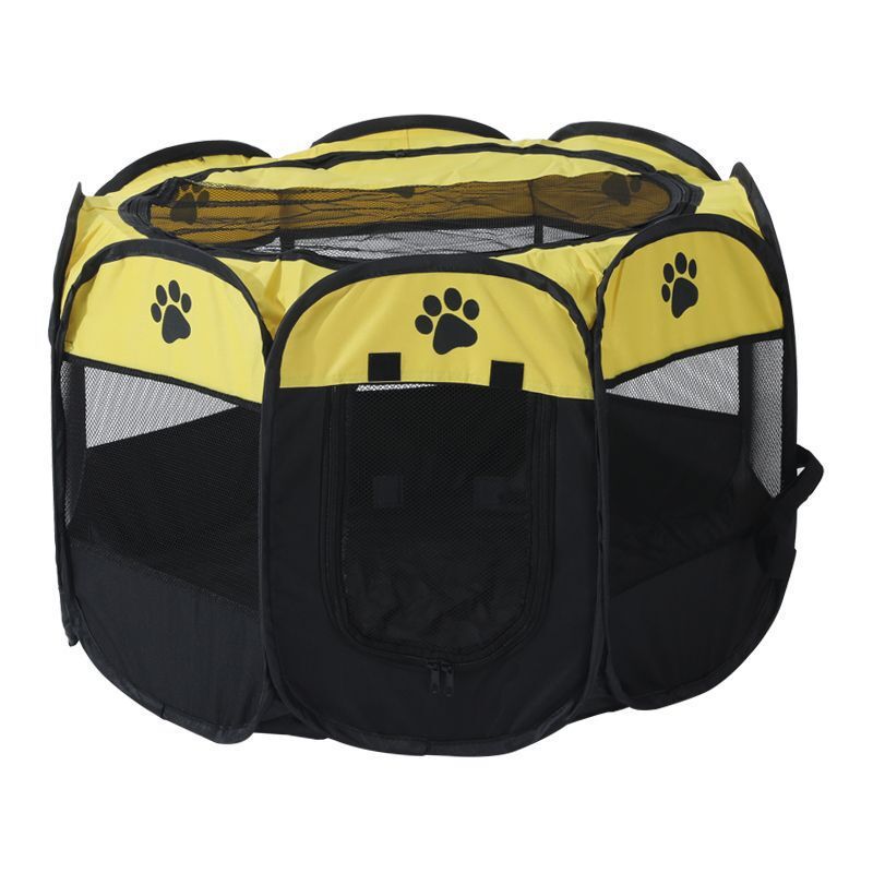 Portable Pet Playpen with Oxford Cloth, Foldable Octagon Dog & Cat Tent, Indoor & Outdoor Use size 74*74*43cm