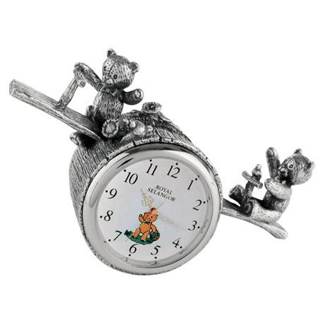 Royal Selangor Playtime Table Clock - - Teddy Bears Picnic