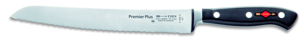 F.DICK PREMIER PLUS BREAD KNIFE, SERRATED EDGE 21CM