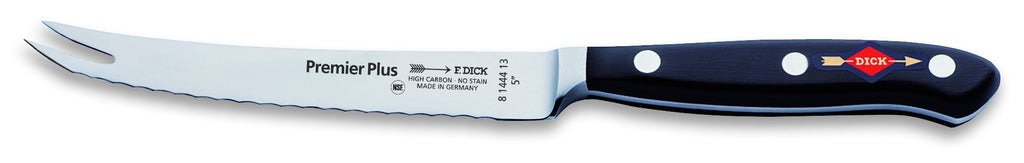 F.DICK PREMIER PLUS TOMATO KNIFE, SERRATED EDGE 13CM