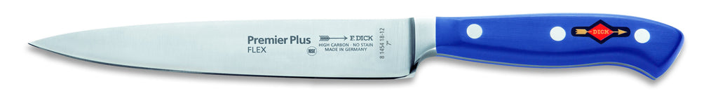 F.DICK PREMIER PLUS FILLETING KNIFE, FLEXIBLE 18CM, BLUE