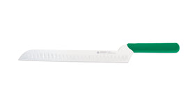 Giesser Cheese knife, scalloped edge, green