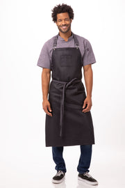 Chef Works Boulder Chefs Bib Apron- Purple Black