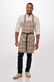 Chef Works Olympia Bib Apron- Brown