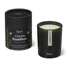 Aery Living Botanical Green 200g Soy Candle Green Bamboo Cypress Patchouli Orange | Candles & Diffusers | King of Knives