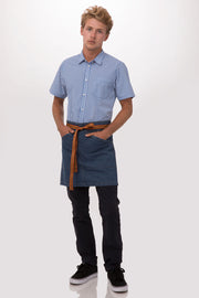 Chef Works Berkeley Half Bistro Apron- Medium Blue