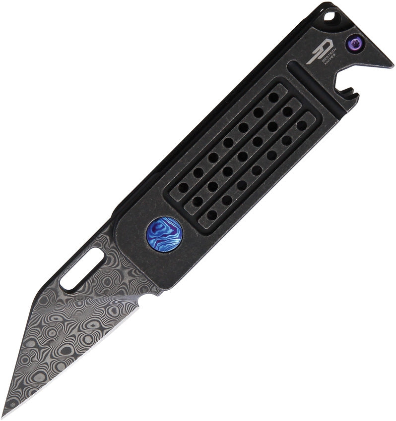 Bestech Knives Damascus Ball Lock with Damascus steel blade and titanium handle | King of Knives e-store