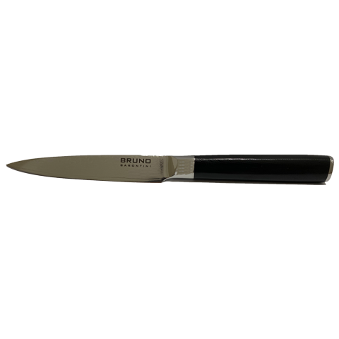 Bruno Barontini Damascus Steel 5 Inch Utility Knife with VG-10 steel blade and black G10 handle | King of Knives e-Store