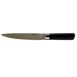 Bruno Barontini Damascus Steel 8 Inch Slicing Knife with VG-10 steel blade and black G10 handle | King of Knives e-Store