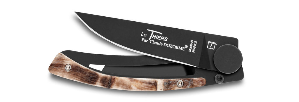 Claude Dozorme Theirs liner pocket knife Ram handle