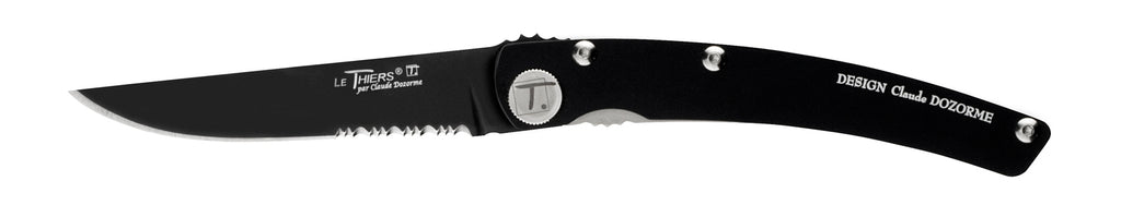 Claude Dozorme pocket knife, 11cm black blade, black handle