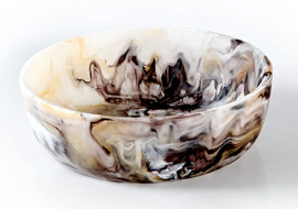 Nashi Signature Round Bowl Small - Mocha Swirl