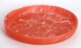 Nashi Signature Round Platter Medium - Apricot Swirl