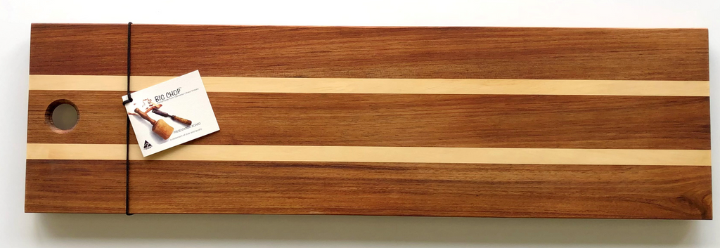 Big Chop Chesterman Presentation Chesterman Party Plank Large - Chesterman Party Plank Large 900 x 240 x 20 - Blackwood /Huon Pine - Includes 1 jar 220 gm Nurturing cream to maintain the wood