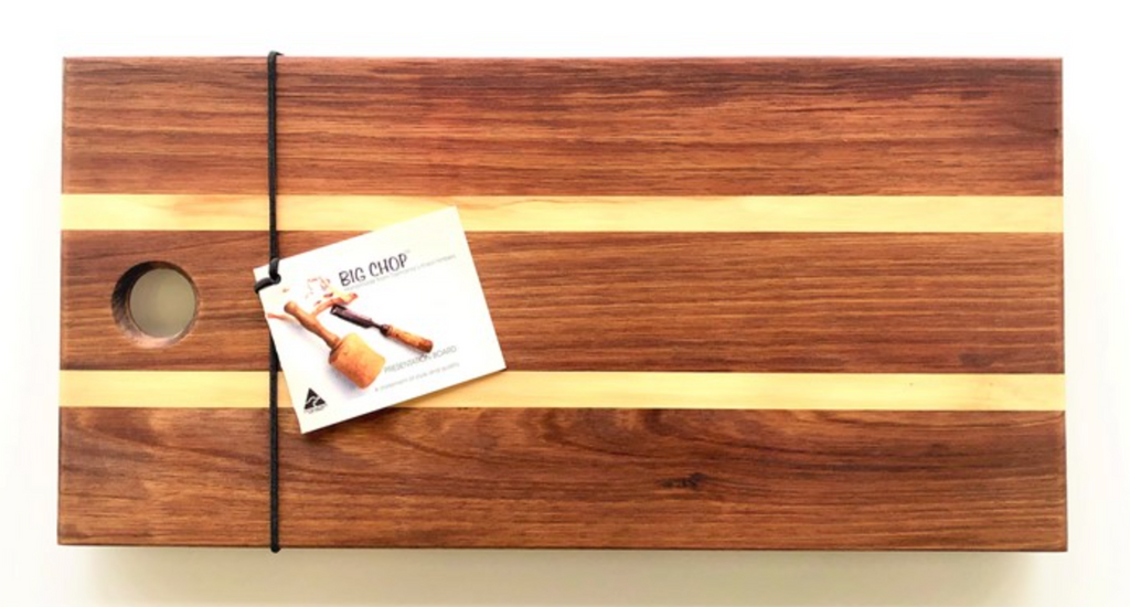 Big Chop Chesterman Presentation Chesterman Party Plank Small - Chesterman Party Plank Small 500 x 240 x 20 - Blackwood / Huon Pine - Includes 1 jar 220 gm Nurturing cream to maintain the wood