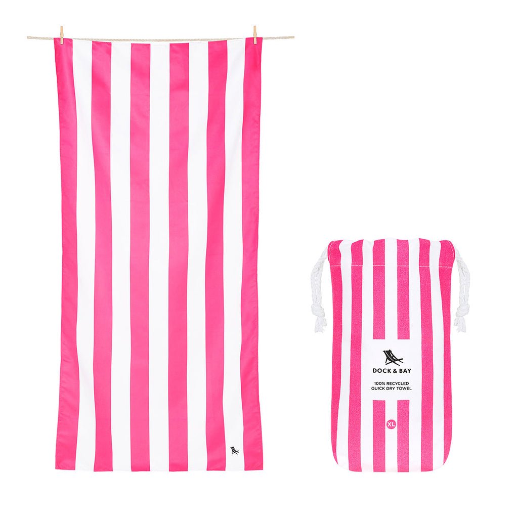 Dock & Bay Beach Towel Cabana Collection XL - Phi Phi Pink