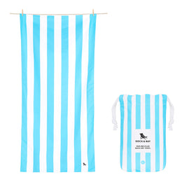 Dock & Bay Beach Towel Cabana Light Collection L - Tulum Blue