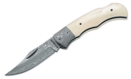 MAGNUM BY BOKER Damascus Bone Folding Knife