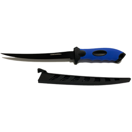 Lebendwell Vaal Fillet | Black Blade Blue Handle 7 inch | Sporting Knives | King of Knives
