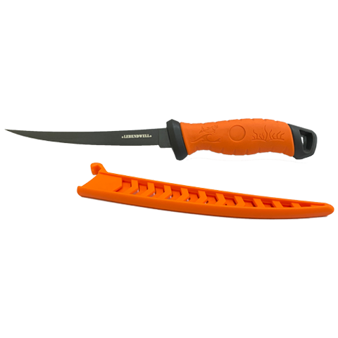 Lebendwell Sokoto Fillet Knife - 7 inch - Orange | King Of Knives Australia