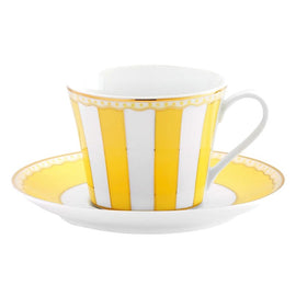 Noritake Carnivale Cup & Saucer Set-Yellow