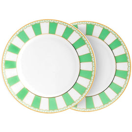 Noritake Carnivale Cake Plate Set-Apple Green