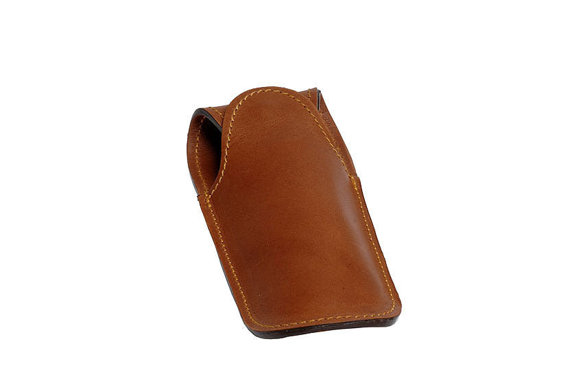 Max Capdebarthes Chasse invisible press stud, knives to 13cm light tan new vertical mount