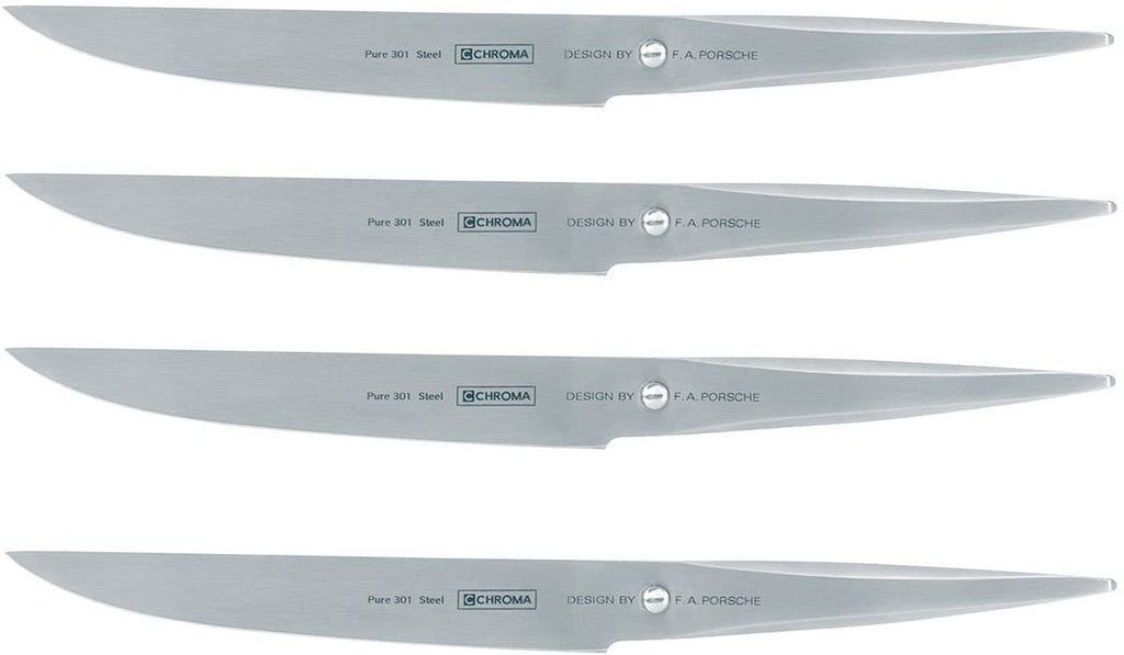 Chroma Type 301 designed by F.A. Porsche 4 Piece Steak Knife set