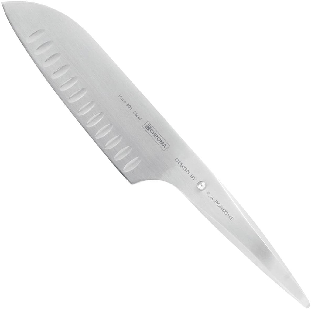 Chroma Type 301 designed by F.A. Porsche 6 1/2 inch Santoku Granton