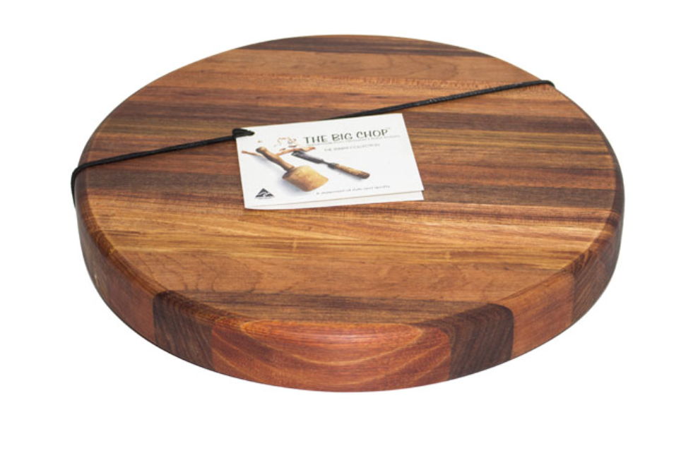 Big Chop TAMAR RIVER COLLECTION Round Board - Round Board 325 x 40 - Myrtle / Blackwood - Includes 1 jar 220 gm Nurturing cream to maintain the wood