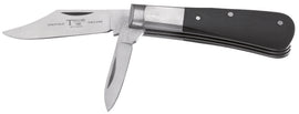 Taylor's Eye Pocket Knife Barlow Twin Blade | Clip and Pen Blade Black Handle | King of Knives