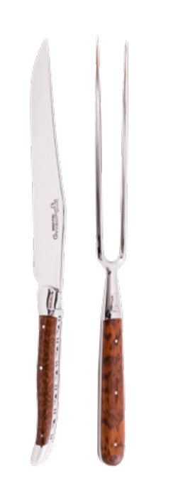 Laguiole En Aubrac 2pc Forged Chef's Set - Amourette (Snakewood)