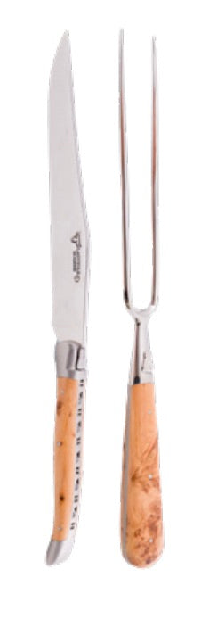 Laguiole En Aubrac 2pc Forged Chef's Set - Juniper Wood