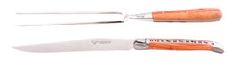 Laguiole En Aubrac 2pc Forged Chef's Set - Olive Wood