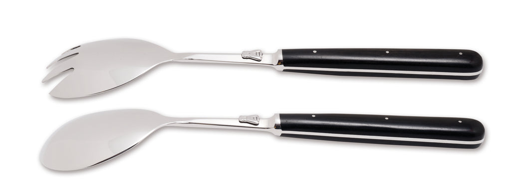 Laguiole En Aubrac 2pc Salad Set - Ebony Wood