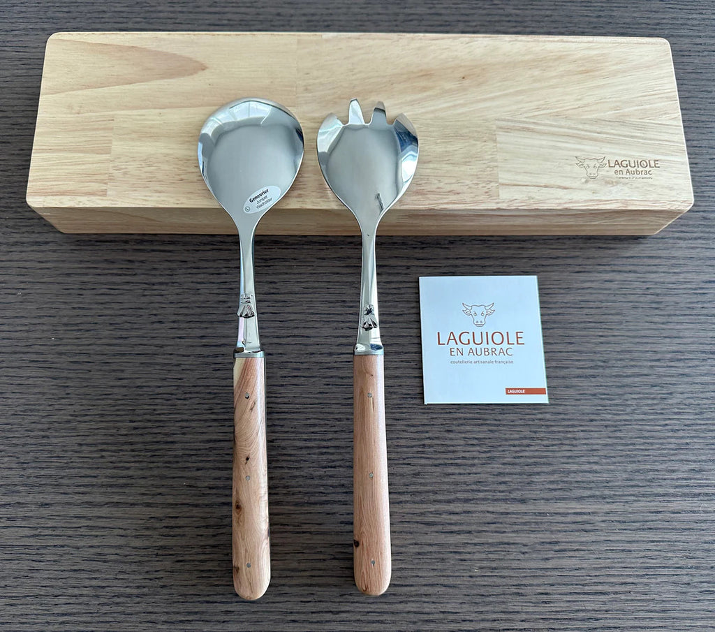 Laguiole En Aubrac 2pc Salad Set - Juniper Wood