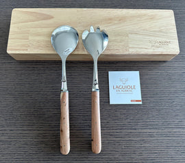 Laguiole En Aubrac 2pc Salad Set - Juniper Wood